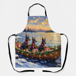 Tablier Doberman Pinscher Noël Bateau Fêtes