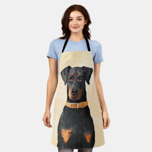 Tablier Doberman Pinscher Peinture non découpée Art origin