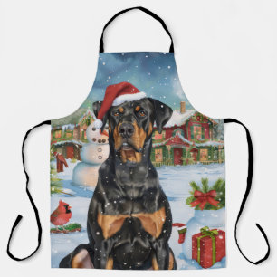 Tablier Doberman Winter Wonderland Christmas Joy