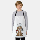 Tablier Dog as Cook with Chef's hat & Spatula (Porté)