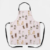 Tablier DogPuppy watercolor dogs multiple (Recto)