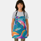 Tablier Dolphin Arc-en-ciel coloré Motif personnalisé (Insitu)