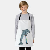 Tablier Dolphin at Hockey with Hockey stick (Porté)