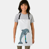 Tablier Dolphin at Hockey with Hockey stick (Insitu)