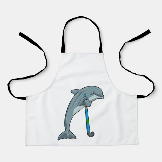 Tablier Dolphin at Hockey with Hockey stick (Recto)