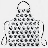 Tablier Dolphins Yin Yang Noir Et Blanc (Recto)