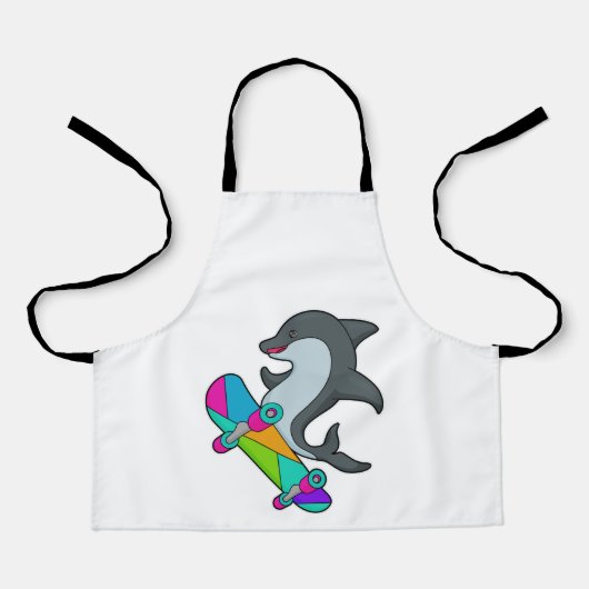 Tablier Dolpin comme patineur avec skateboard (Recto)