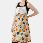 Tablier Donner Merci citrouille et les feuilles automne (Insitu)