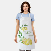 Tablier Donnez à maman un citron jaune pincé (Porté)