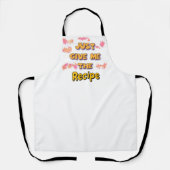 Tablier Donnez-moi simplement la recette Chef Blanc (Recto)