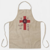 Tablier Donnez-Nous Ce Jour Citer Croix Unique Tan (Recto)