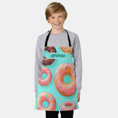 Tablier Donut Rainbow coloré Motif personnalisé (Porté)