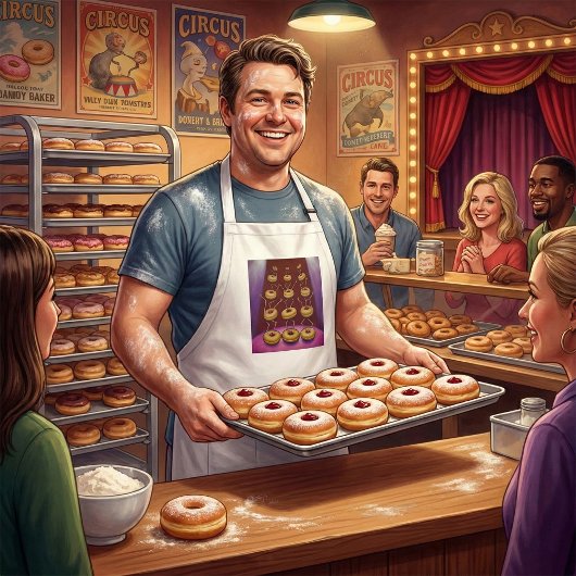 Tablier Donuts Danser Whimsical Doughnut Caractères