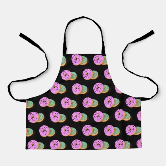 Tablier Donuts rose menthe vert noir boulangerie fille (Recto)