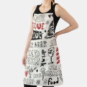 Tablier doodle barbecue fou (Insitu)