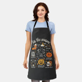 Tablier Doodle de Halloween C'est la saison design sorcièr (Porté)