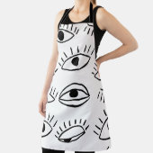 Tablier Doodle eye, motif créatif sans couture. (Insitu)