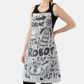 Tablier doodle robot element, illustrator line tools drawi (Insitu)