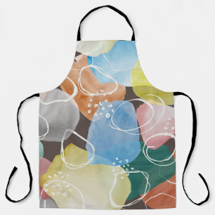 Tablier Doodles Abstraits : Aquarelle minimaliste Art