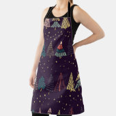 Tablier Doodles, étoiles, bleu foncé. (Insitu)