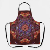 Tablier Dot Mandala Bleu orange et violet (Recto)