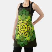 Tablier Dot Mandala Fleur Jaune et Vert (Insitu)