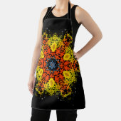 Tablier Dot Mandala Fleur Jaune Orange Bleu (Insitu)