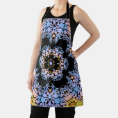 Tablier Dot Mandala Flower bleu et jaune (Insitu)