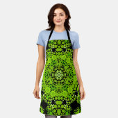 Tablier Dot Mandala Flower Green (Porté)