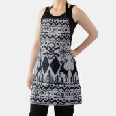 Tablier Double Diamant Noir Vilain Style Sweat de Noël (Insitu)