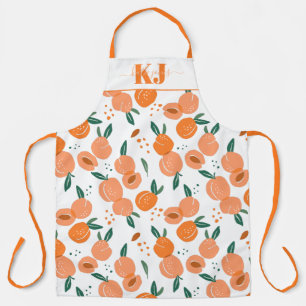 Tablier Douce Motif de pêche d'été  Apron Monogramme