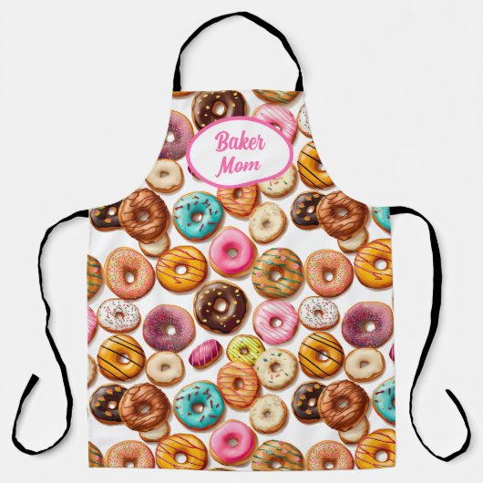 Tablier Doughnut personnalisée Baker Mom (Recto)
