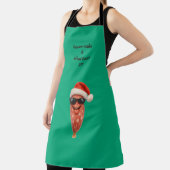 Tablier Doux baisers rigolos de salami de Noël (Insitu)