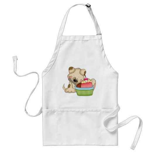 Tablier doux de festin de chiot de petit gâteau (Devant)