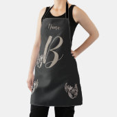 Tablier Dove Elegant Monogramme Initiale B Personnalisé (Insitu)