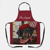 Tablier Doxie noire et bronze (Recto)