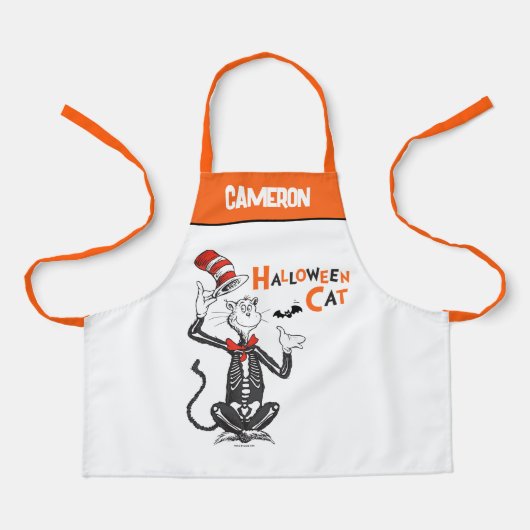 Tablier Dr. Seuss | Chat Chapeauté Halloween (Recto)