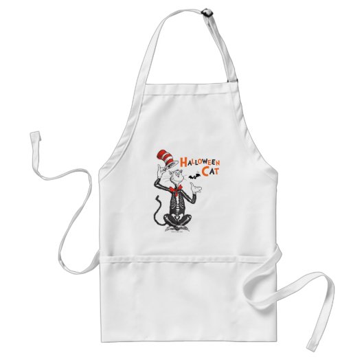 Tablier Dr. Seuss | Chat Chapeauté Halloween (Devant)