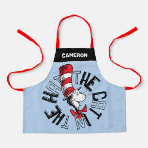 Tablier Dr Seuss   Chat dans l'art rond Casquette