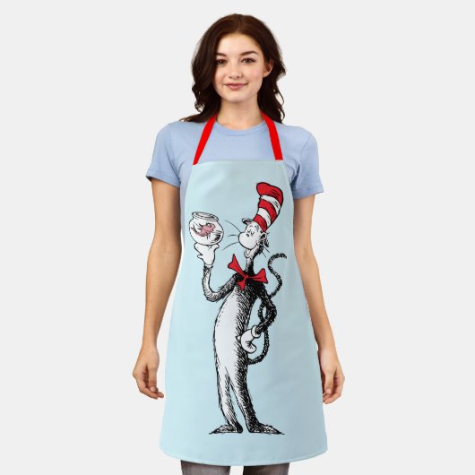 Tablier Dr Seuss | Chat dans le Casquette & Krinklebine (Porté)