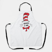 Tablier Dr Seuss | Chat dans le Casquette - Nana Je suis (Recto)