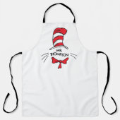 Tablier Dr Seuss | Chat dans le Casquette Nom de l'enseign (Recto)