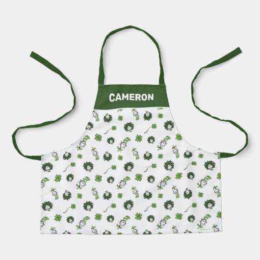 Tablier Dr Seuss | Chat dans le Motif Casquette Clover (Recto)