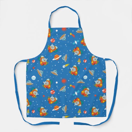 Tablier Dr Seuss | Chat dans le Motif spatial Casquette (Recto)