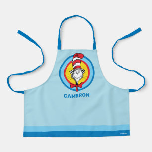 Tablier Dr. Seuss Graphisme de tête de Chat dans le Chap