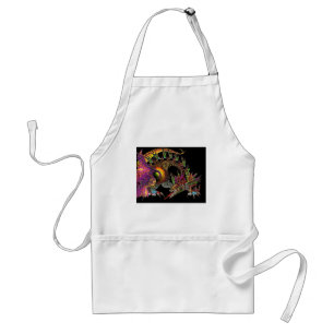 TABLIER DRAGO / DRAGON D'OR IMAGINAIRE EN PURPLE ET NOIR