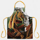 Tablier Dragon d'automne Imaginaire vert orange (Recto)