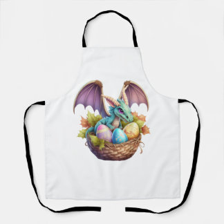 Tablier Dragon Pâques Jour Amour Collecte œufs de Pâques D