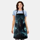 Tablier Dragon sombre et médiéval (Porté)