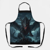 Tablier Dragon sombre et médiéval (Recto)